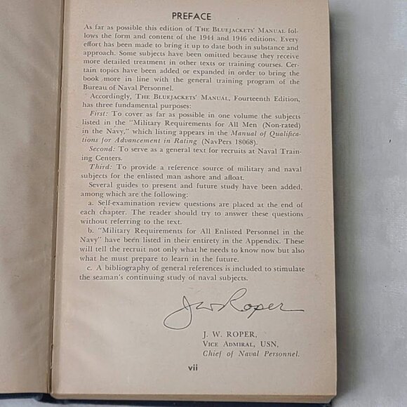 Bluejackets Manual US Naval Institute 14th Ed 1950 Illustrated HC Navy Clemens - Picture 10 of 16